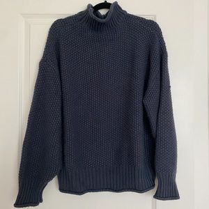 Navy turtleneck sweater